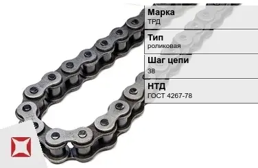 Цепь металлическая для транспортера 38 мм ТРД ГОСТ 4267-78 в Кокшетау